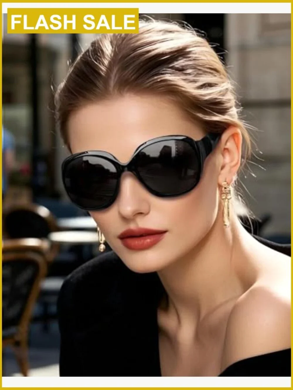Oversized Polarized Butterfly Sunglasses UV Protection